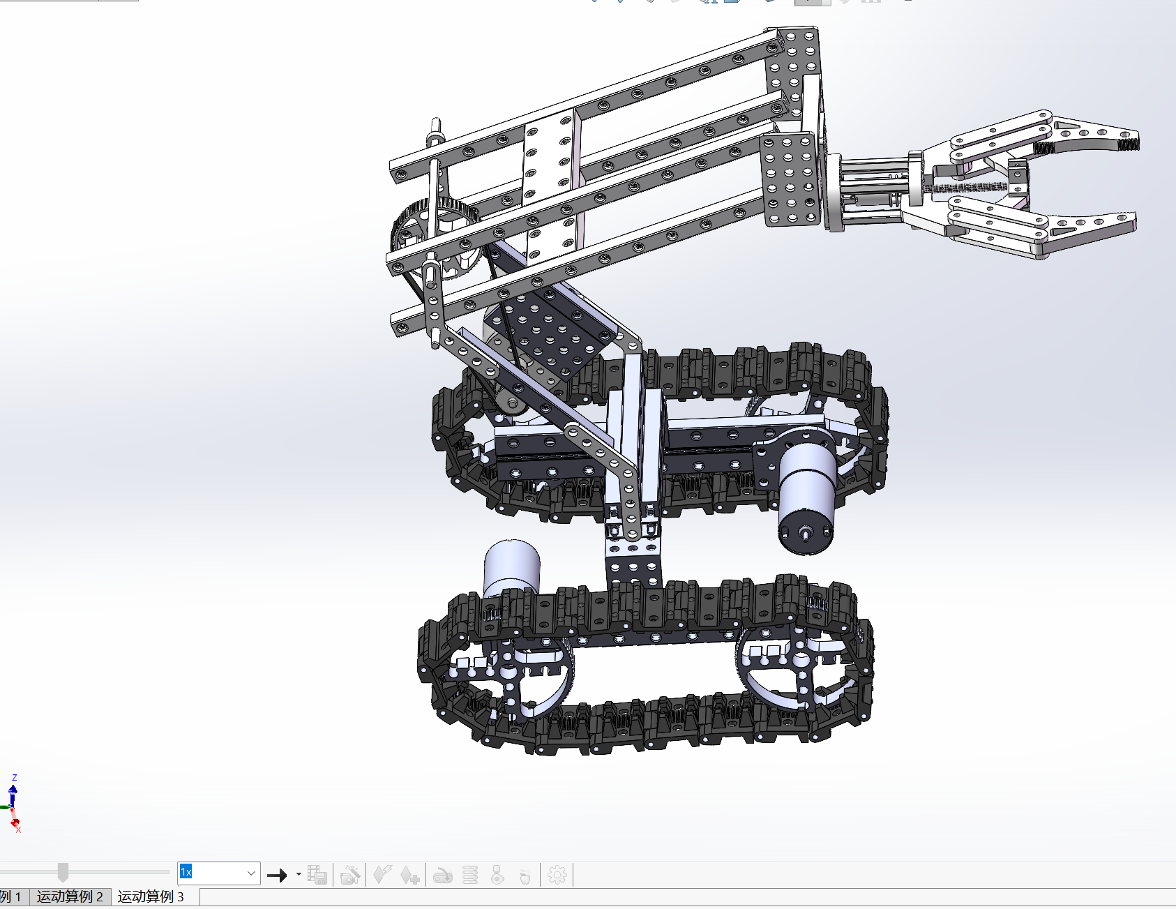 履带式机器人小车SW三维含运动仿真