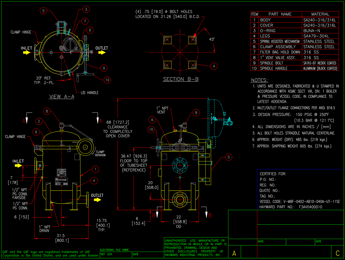 伊顿四袋式过滤器CAD图