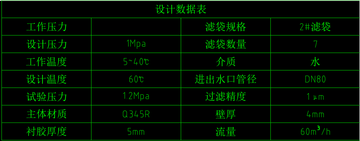 40m3每小时袋式过滤器图纸