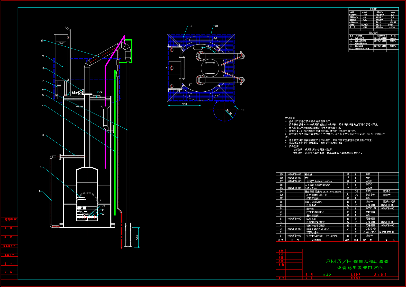 8方无阀过滤器生产图