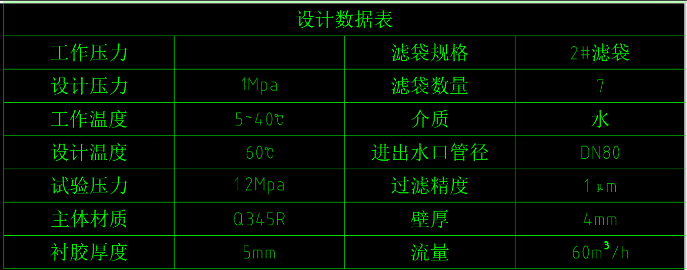 60m3每小时袋式过滤器图纸