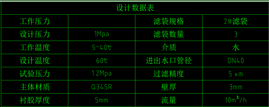 80m3每小时袋式过滤器图纸