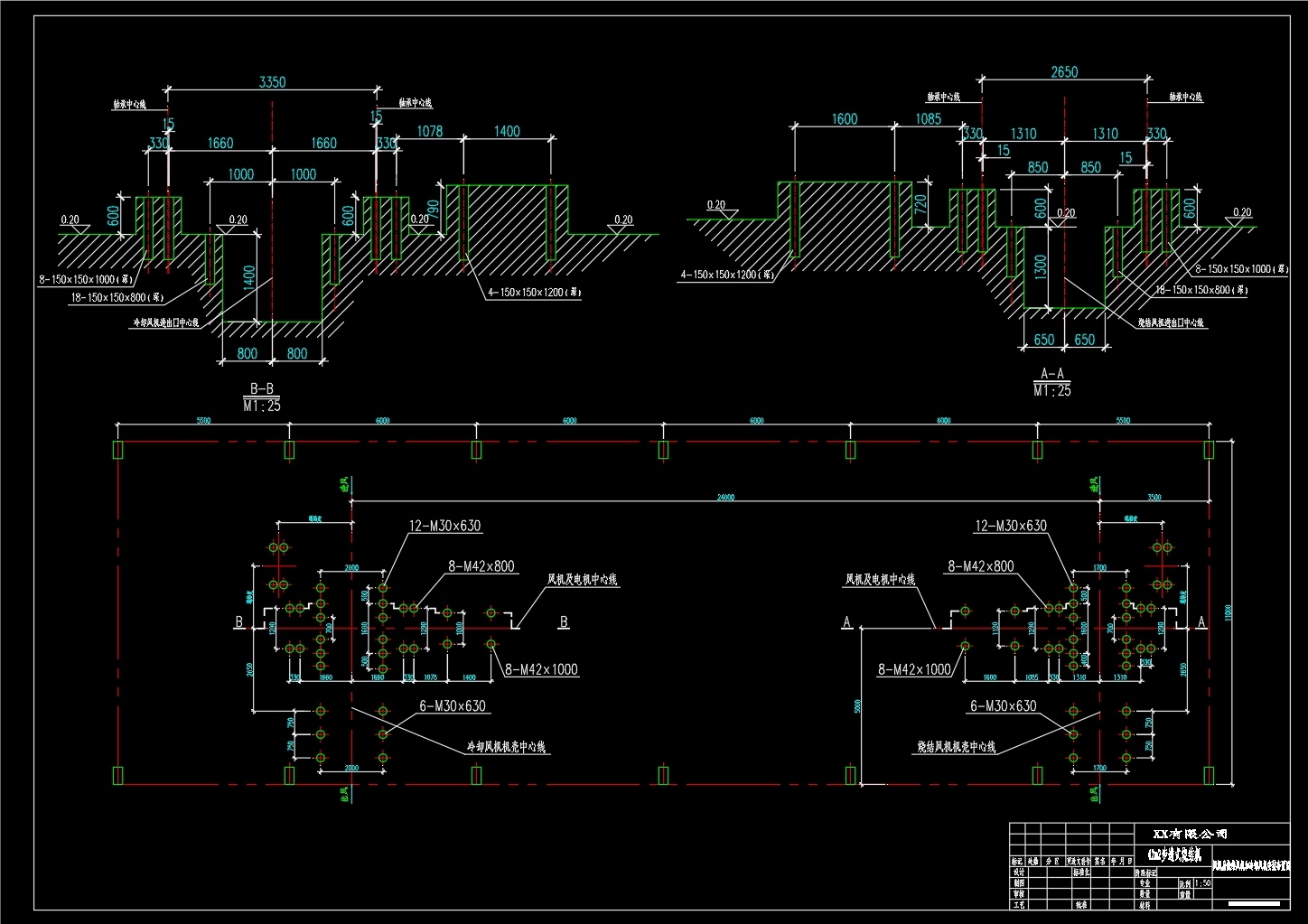 风机房土建CAD图纸