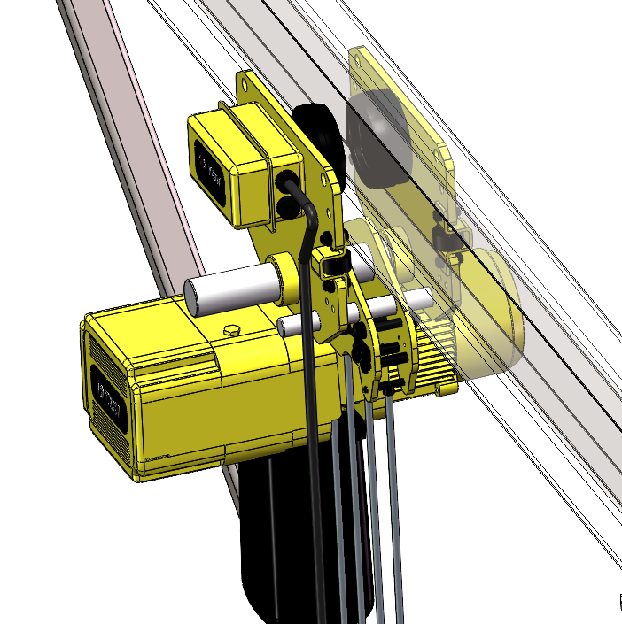 10吨移动式电动葫芦提升机SW三维