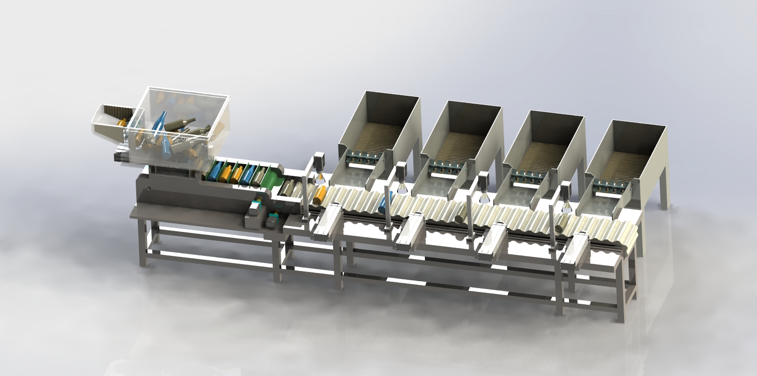 易拉罐上料分拣机SolidWorks三维