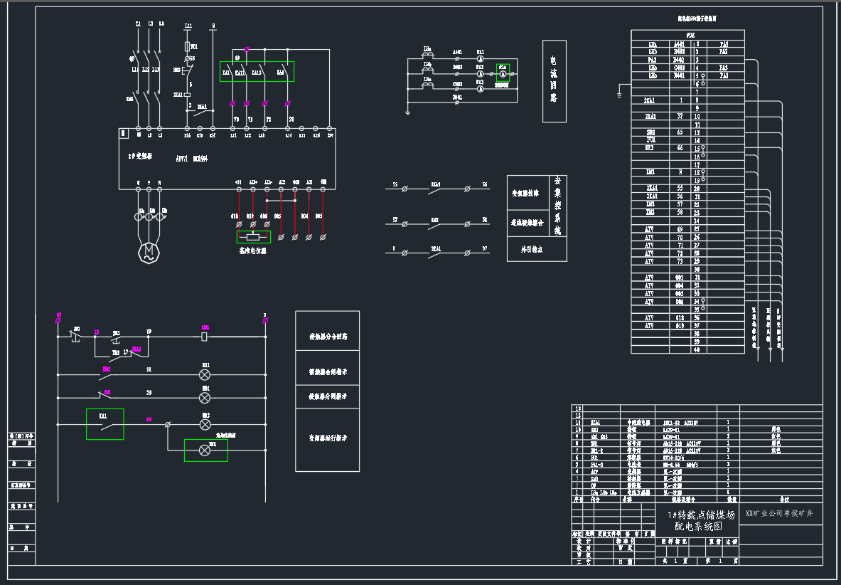 某煤场变频控制图纸