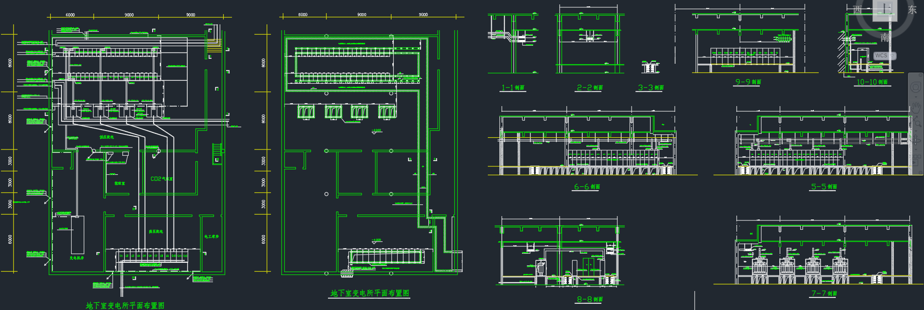 采用干变的变电所平面图