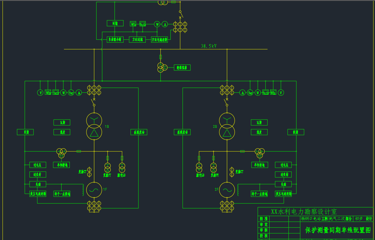 某电站初设电气二次图