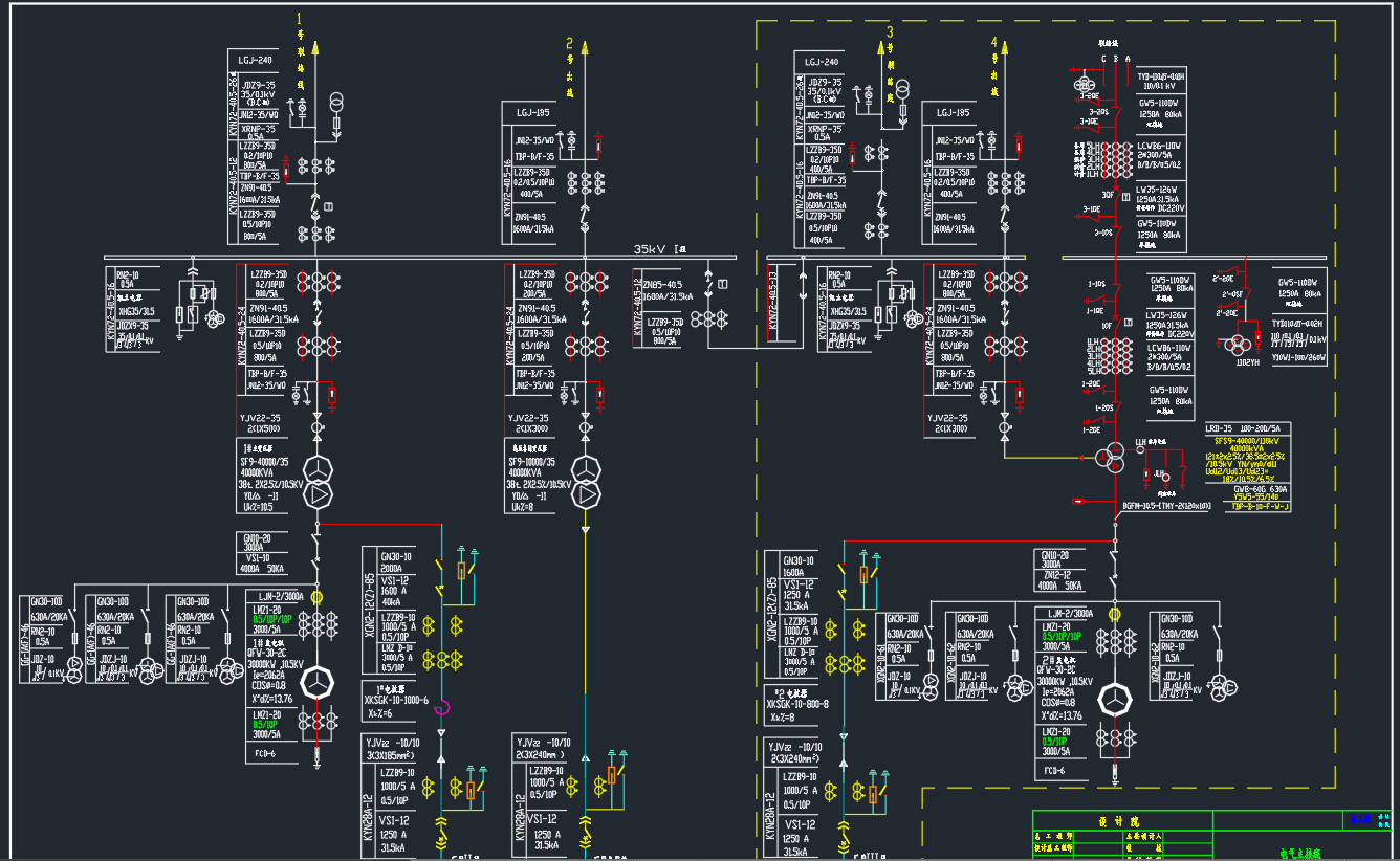 大型热电站电气设计图