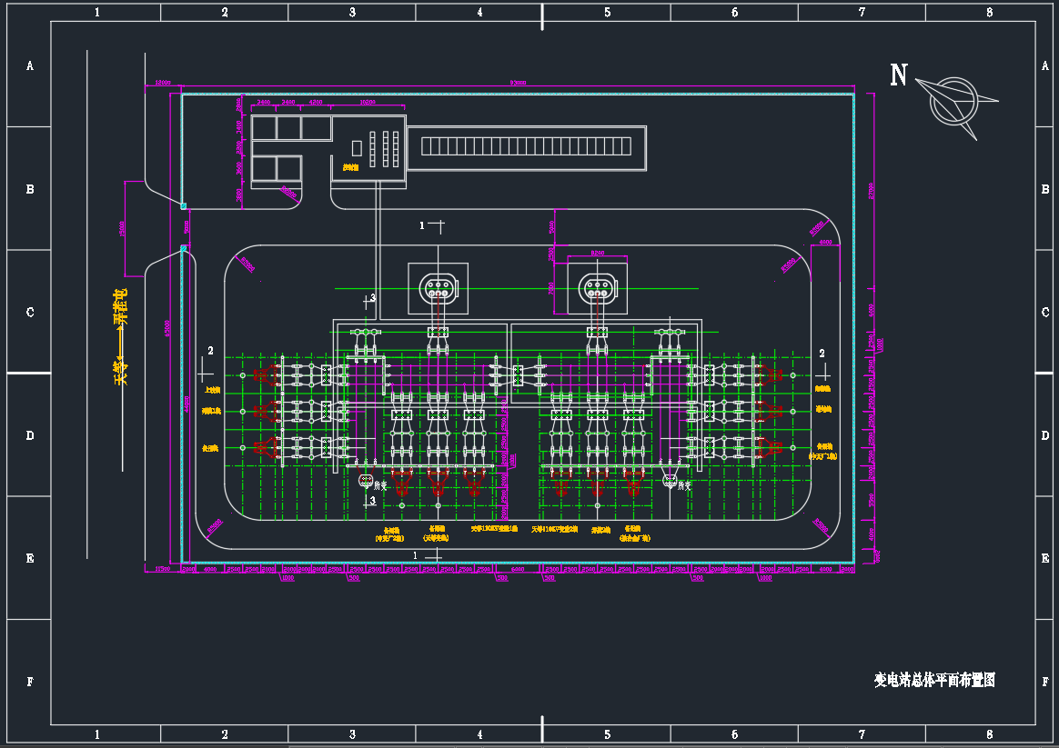 变电站电气平面布置图 CAD图纸