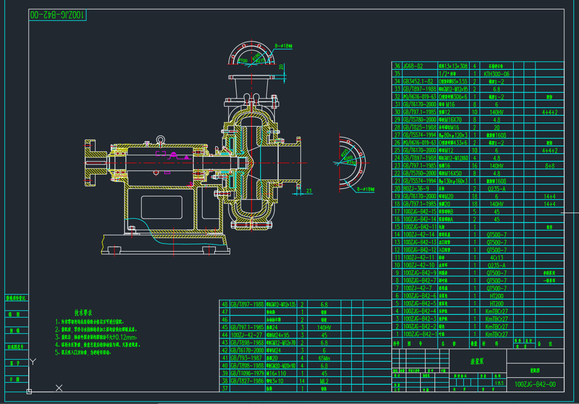 100ZJG-B42  渣浆泵