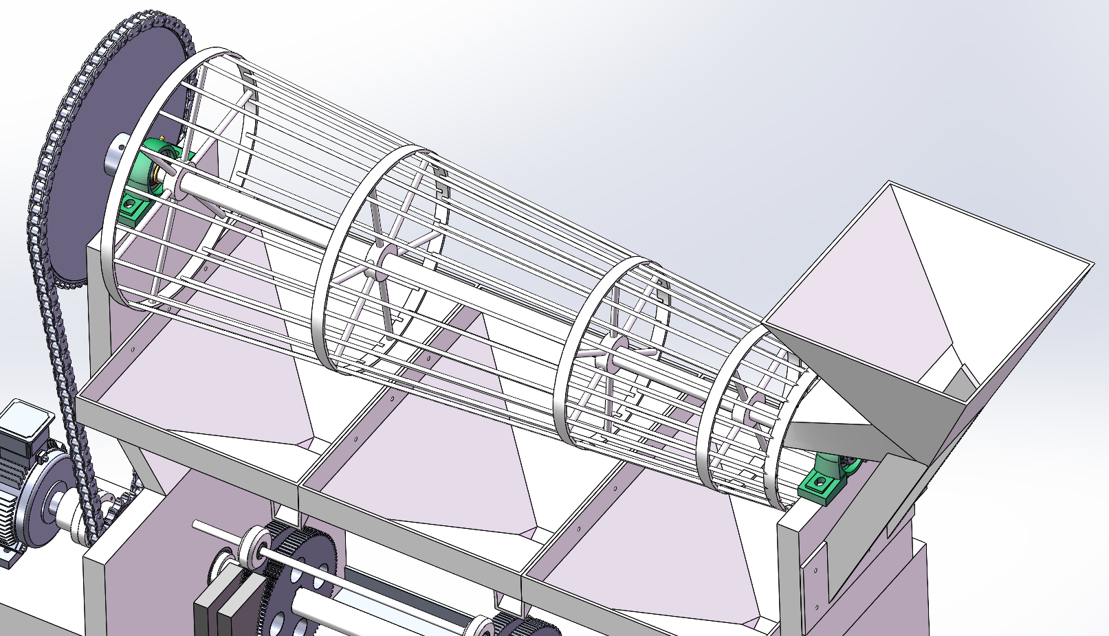 并联式分级核桃破壳机 SolidWorks 三维