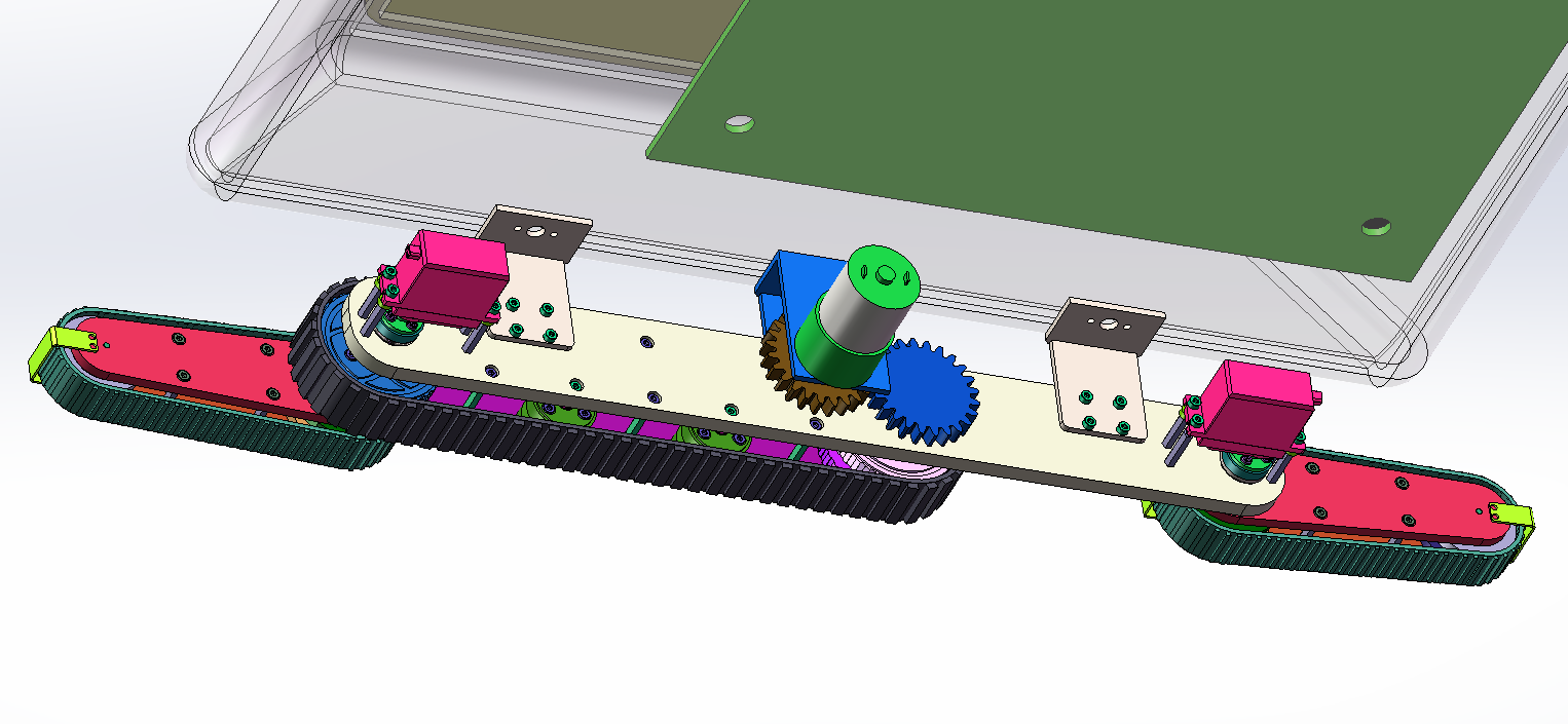 双摇臂全地形履带小车 SolidWorks三维