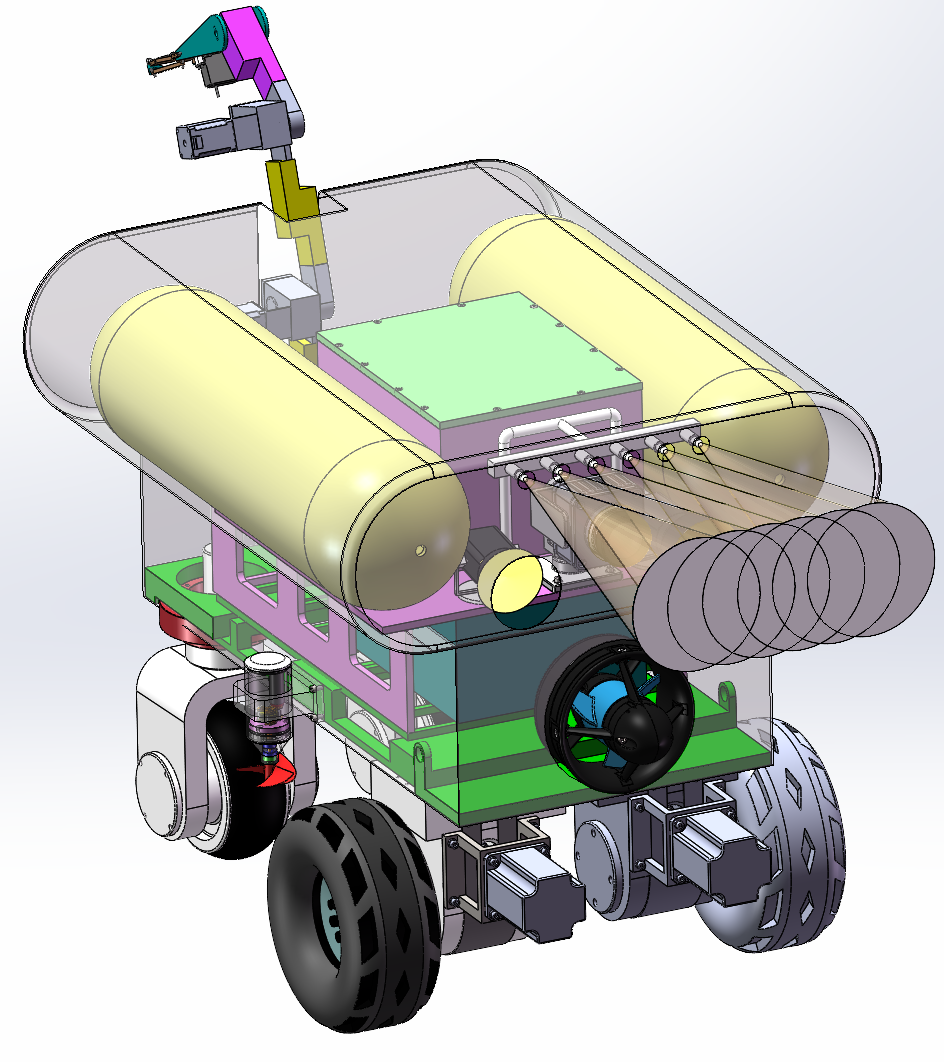 多功能水下采集机器人SolidWorks 三维