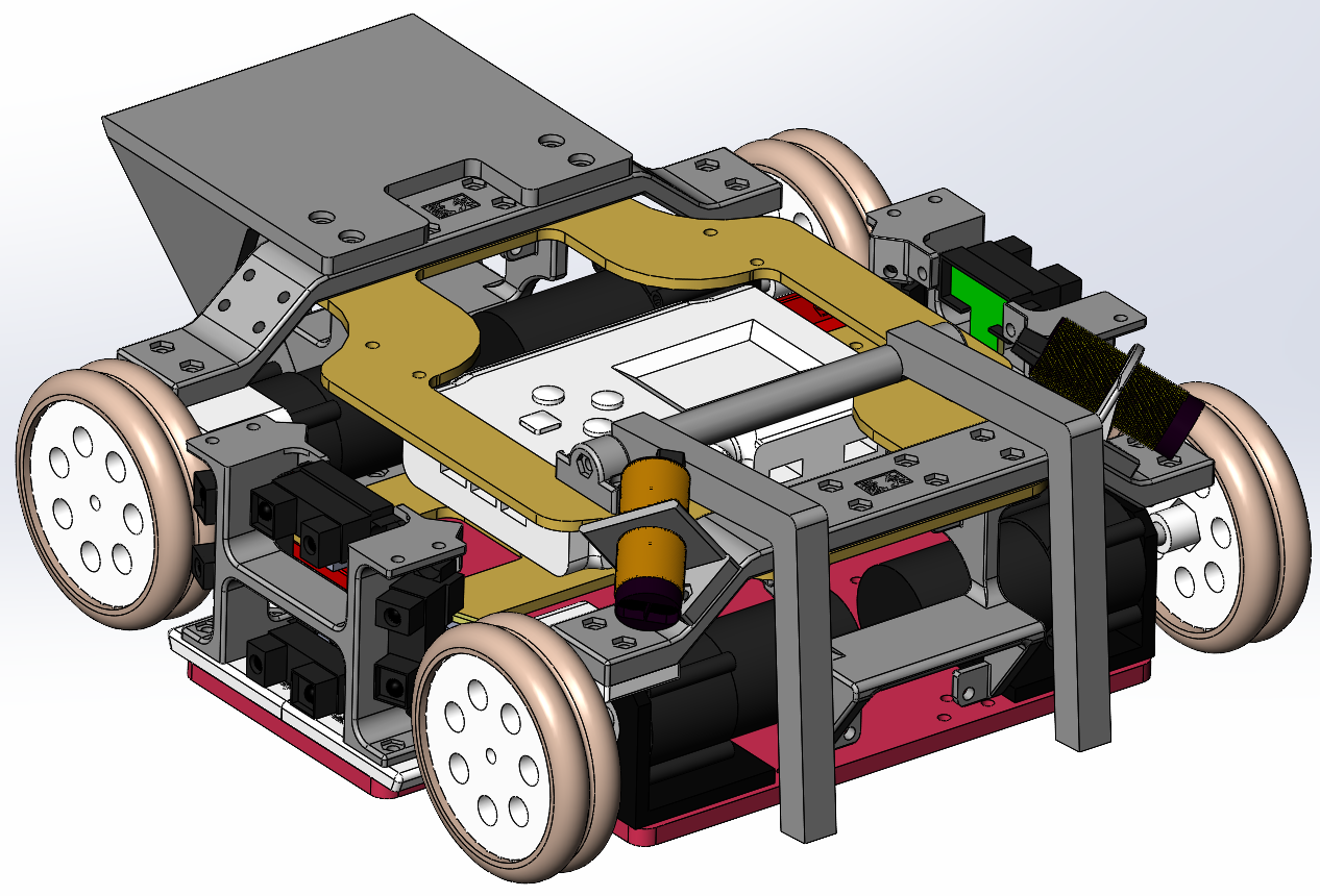 红外避障智能小车SolidWorks三维