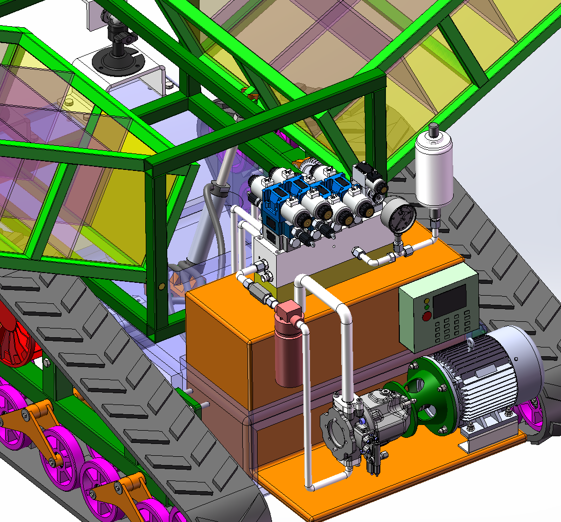 视觉多功能救灾履带机器人SolidWorks三维