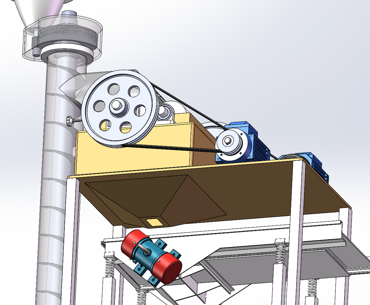 谷物破壳筛选装置【SolidWorks三维+仿真视频】