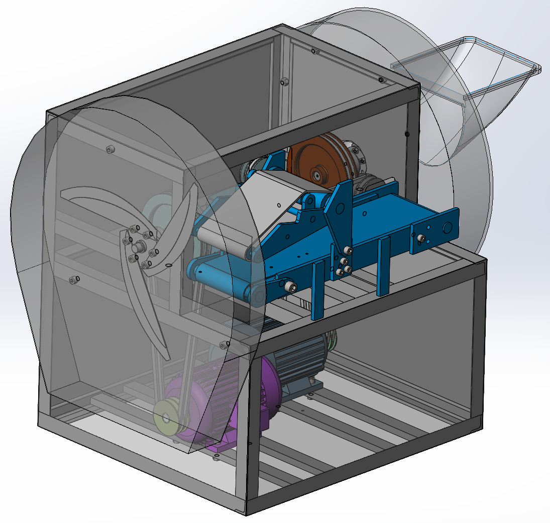 自动输送切菜机SolidWorks三维、CAD图纸