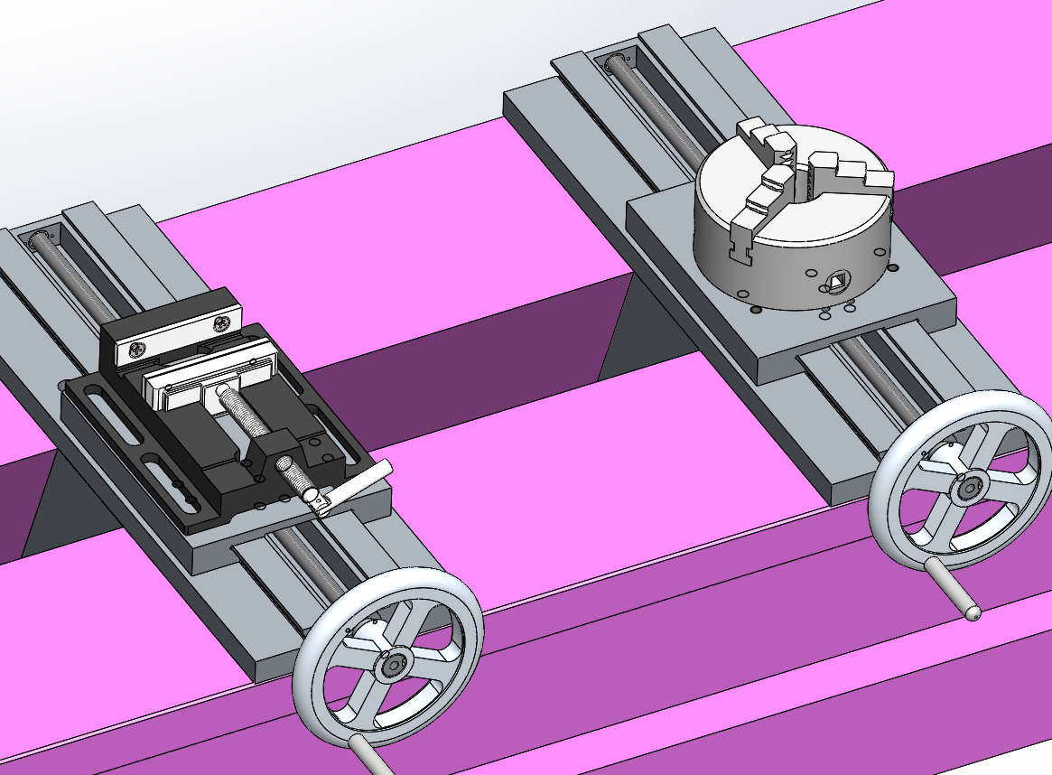 组合式铣床加工平台SolidWorks三维