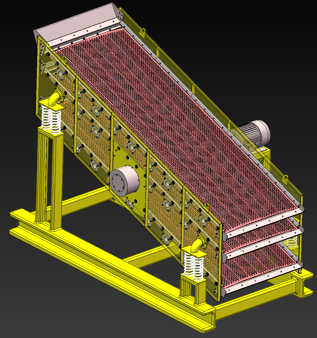 直线振动筛 SolidWorks三维