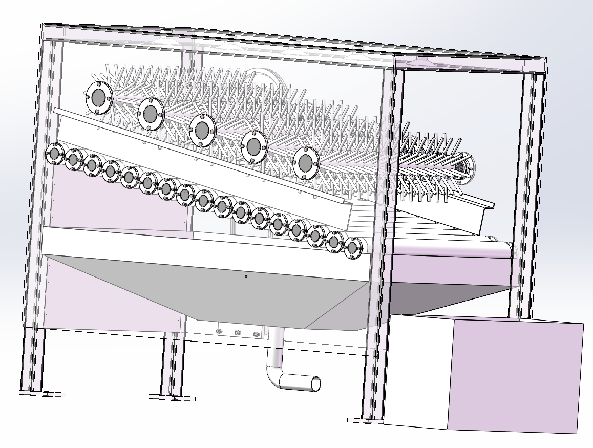 马铃薯、土豆、洋芋去皮机 SolidWorks三维
