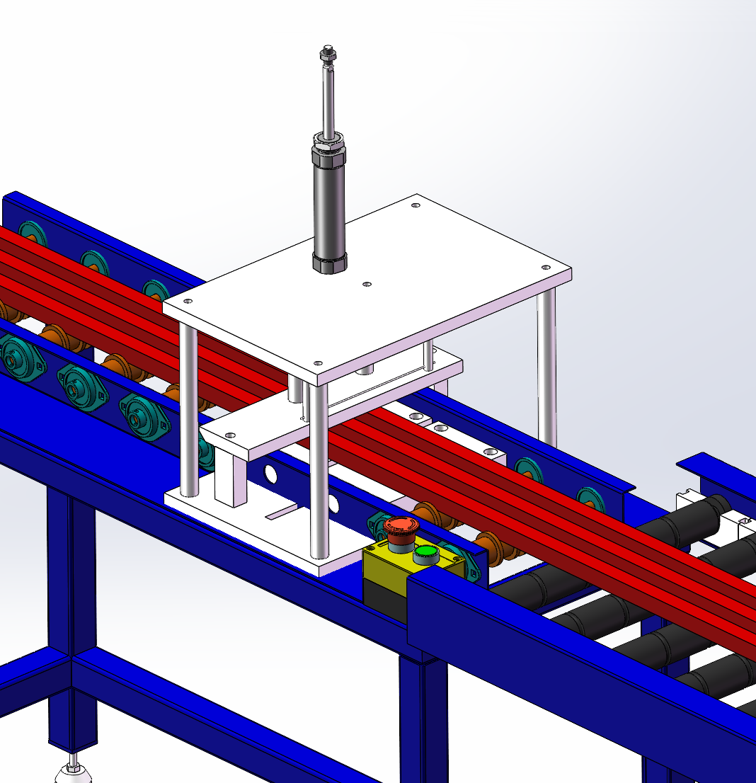方管切断机 SolidWorks三维