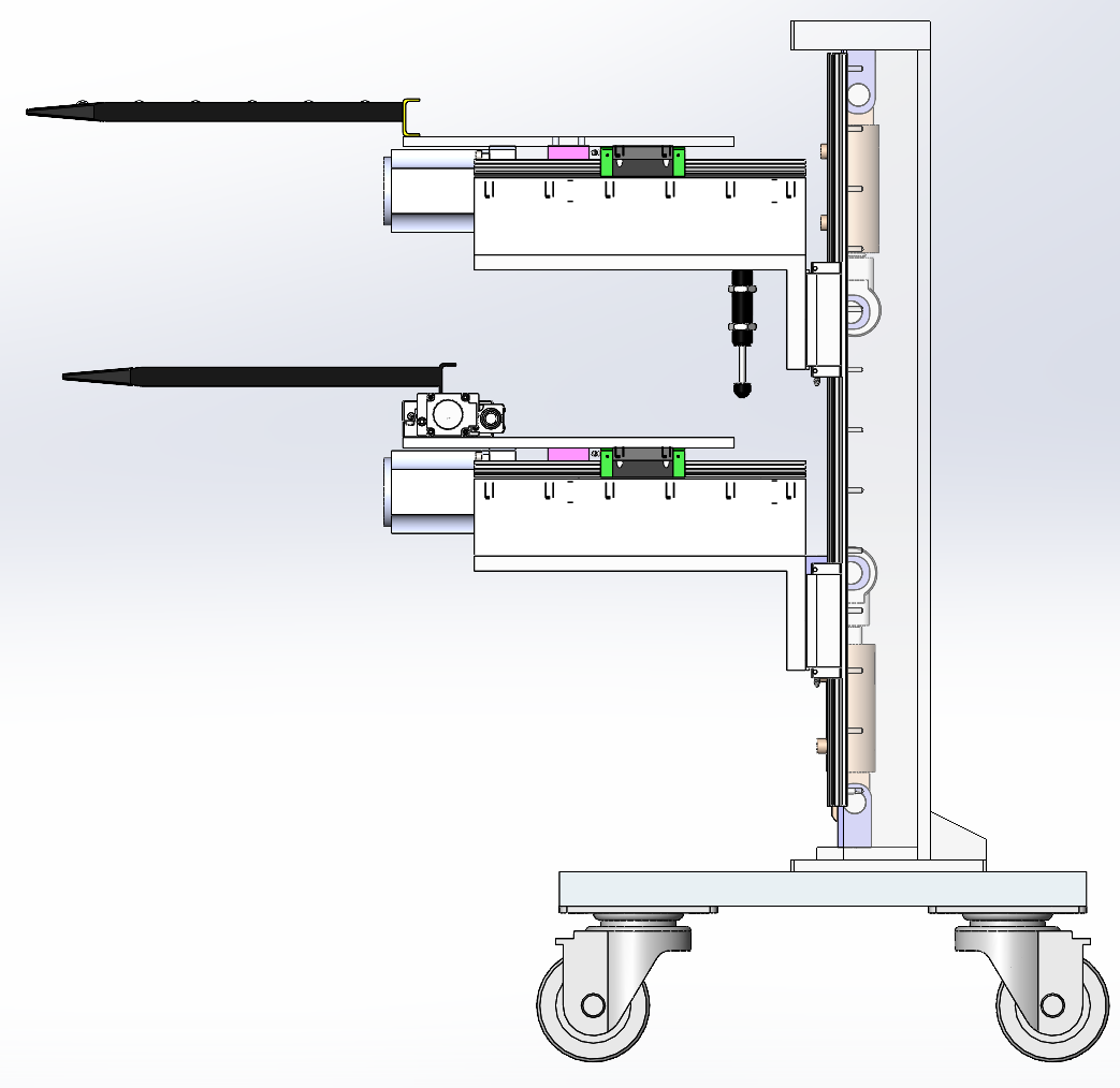 立式货物举升机 SolidWorks三维