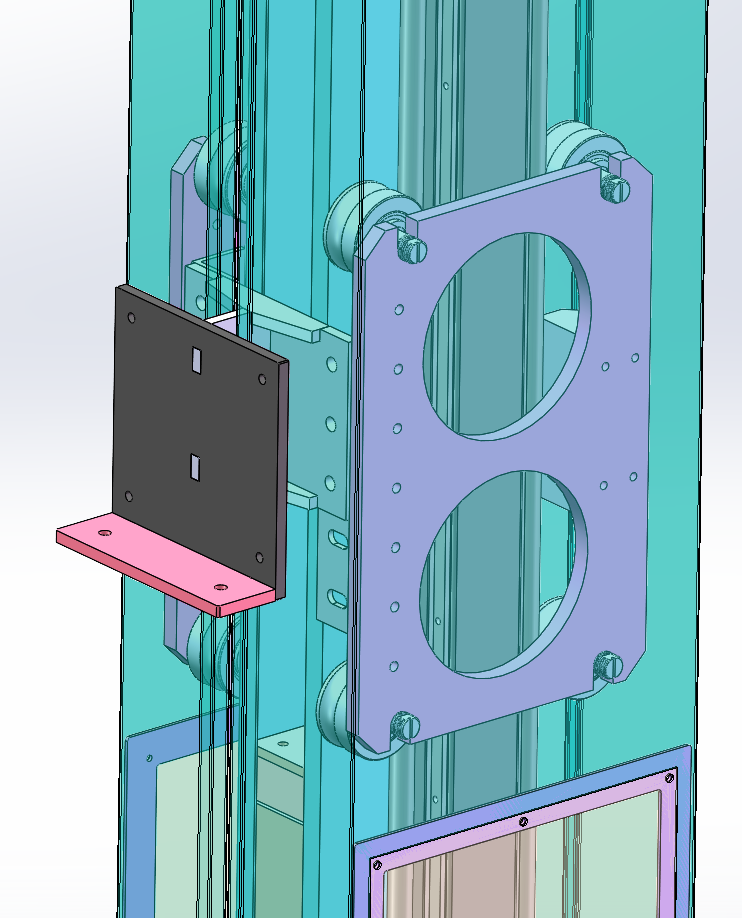 垂直皮带升降机SolidWorks三维