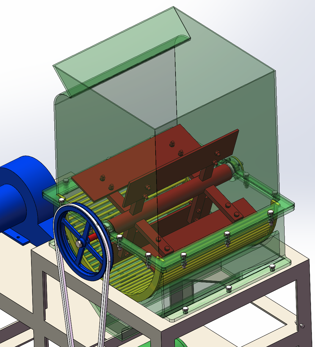 蚕豆去壳机 SolidWorks三维