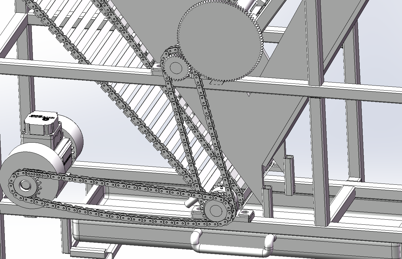 秸秆提升粉碎机 SolidWorks三维