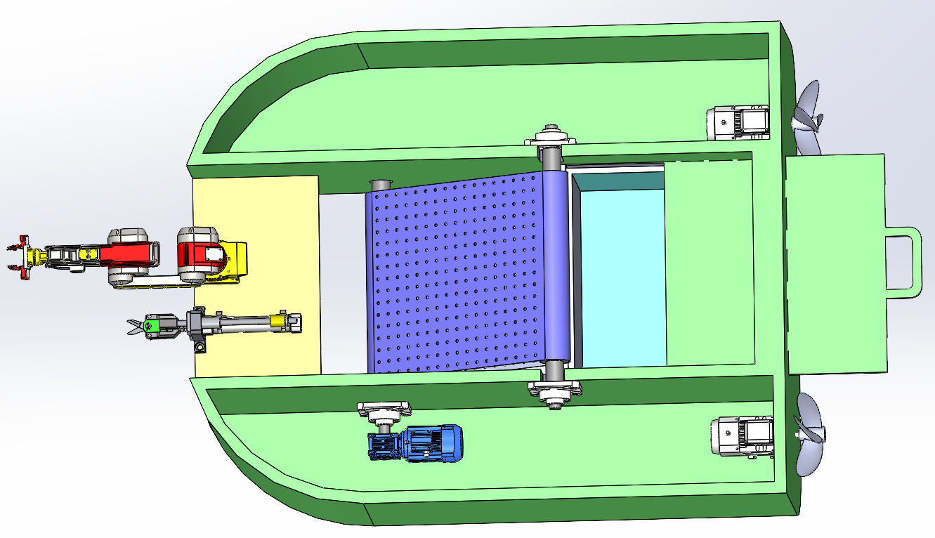 荷叶采集船 SolidWorks三维