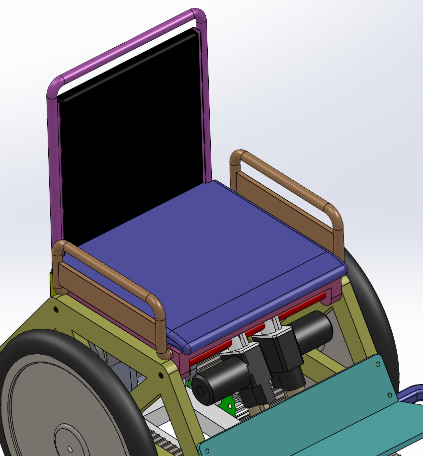 履带式爬楼梯轮椅 SolidWorks三维