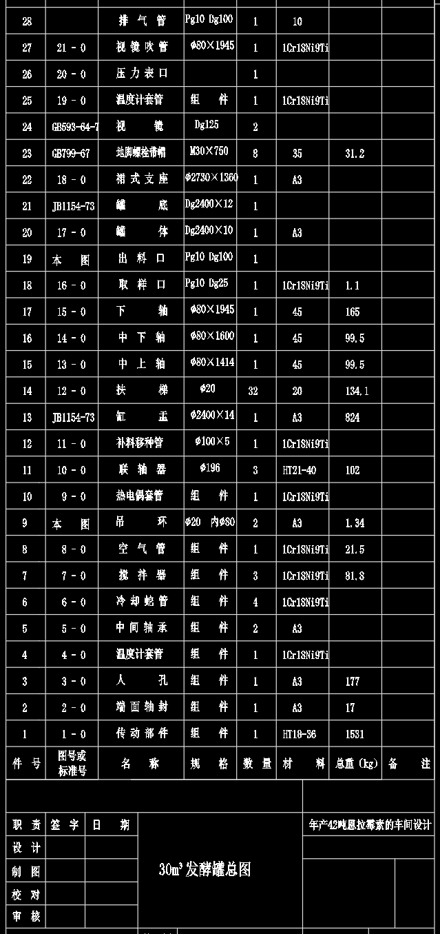 30m3发酵罐单体图