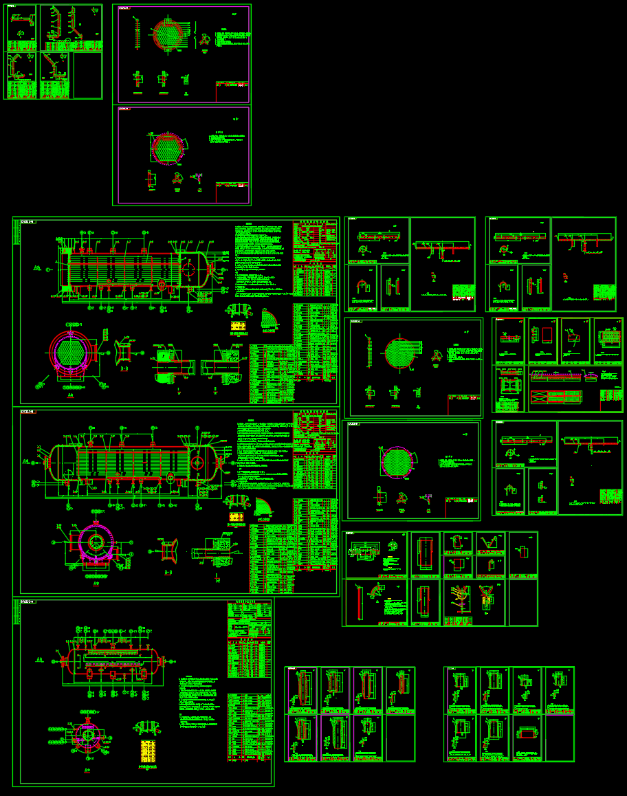 火管式废热锅炉CAD套图