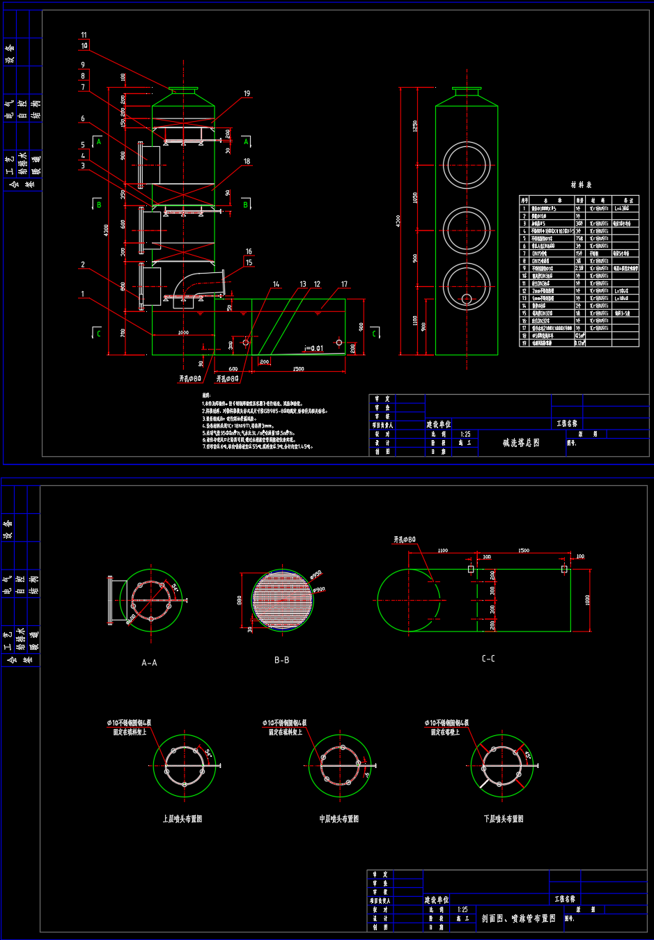 碱喷淋洗涤塔工艺图