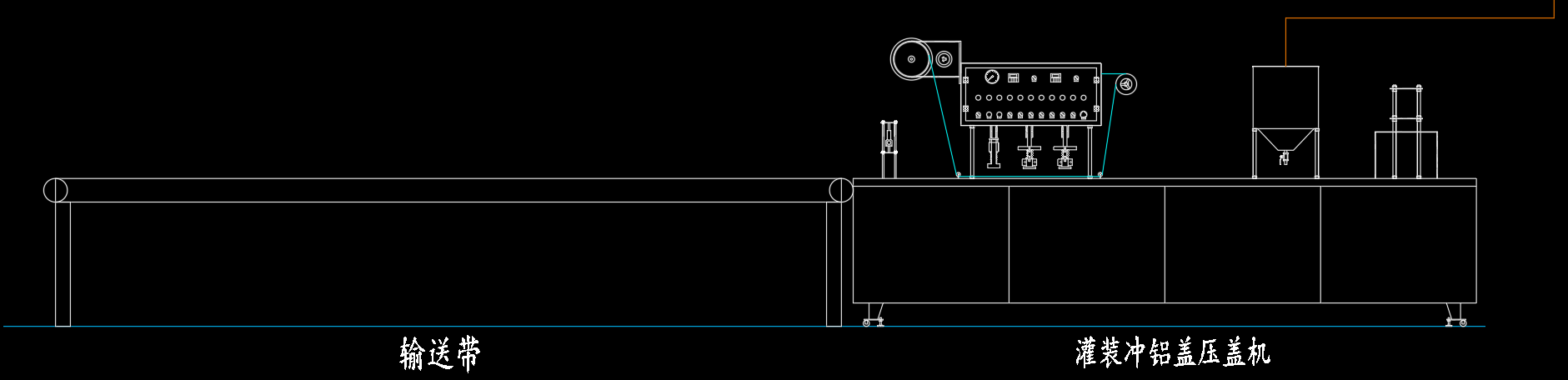 1t／h 凝固型酸奶生产工艺流程图