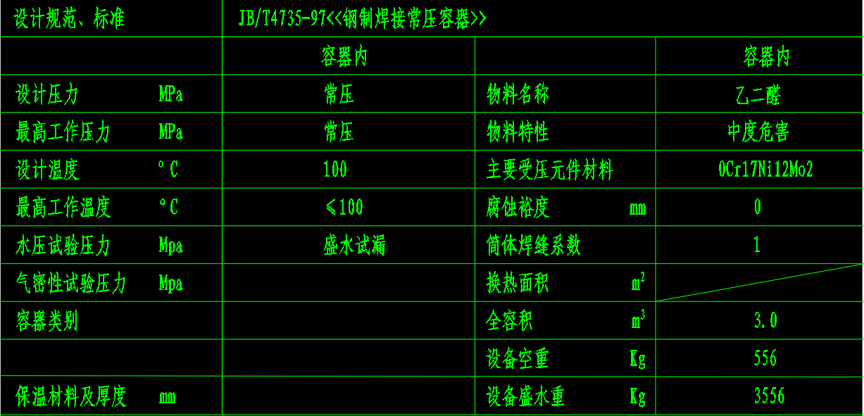 2.5立方米立式乙二醛储槽