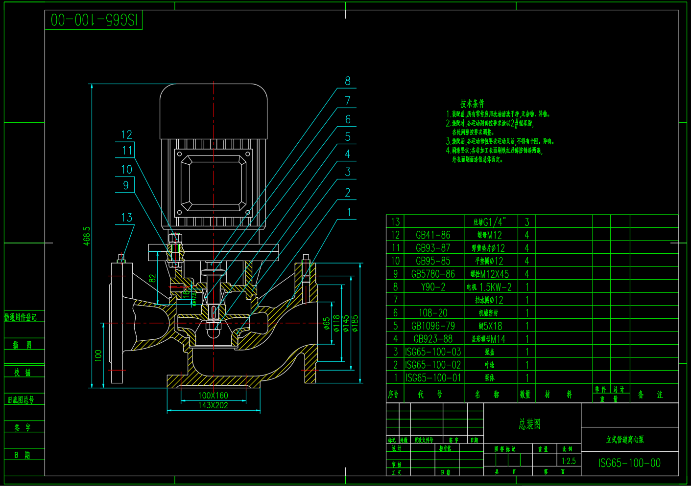 ISG65-100-1.5kW 管道泵