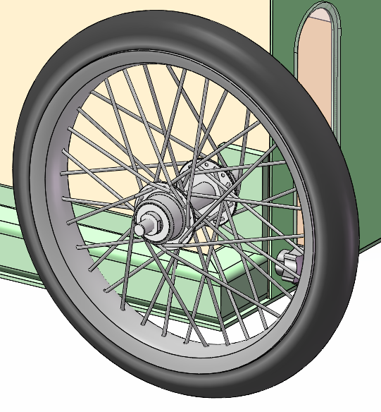 推动式路面垃圾清扫小车 SolidWorks三维