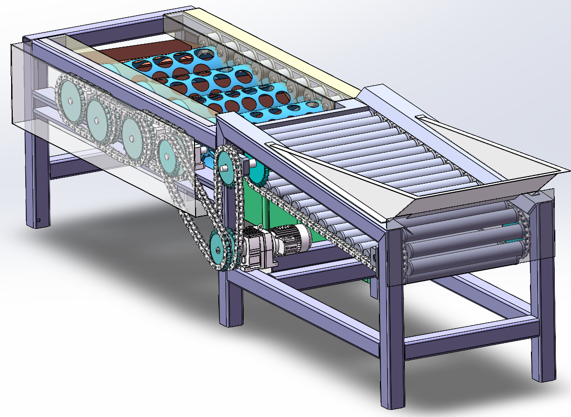 土豆筛选机 SolidWorks三维