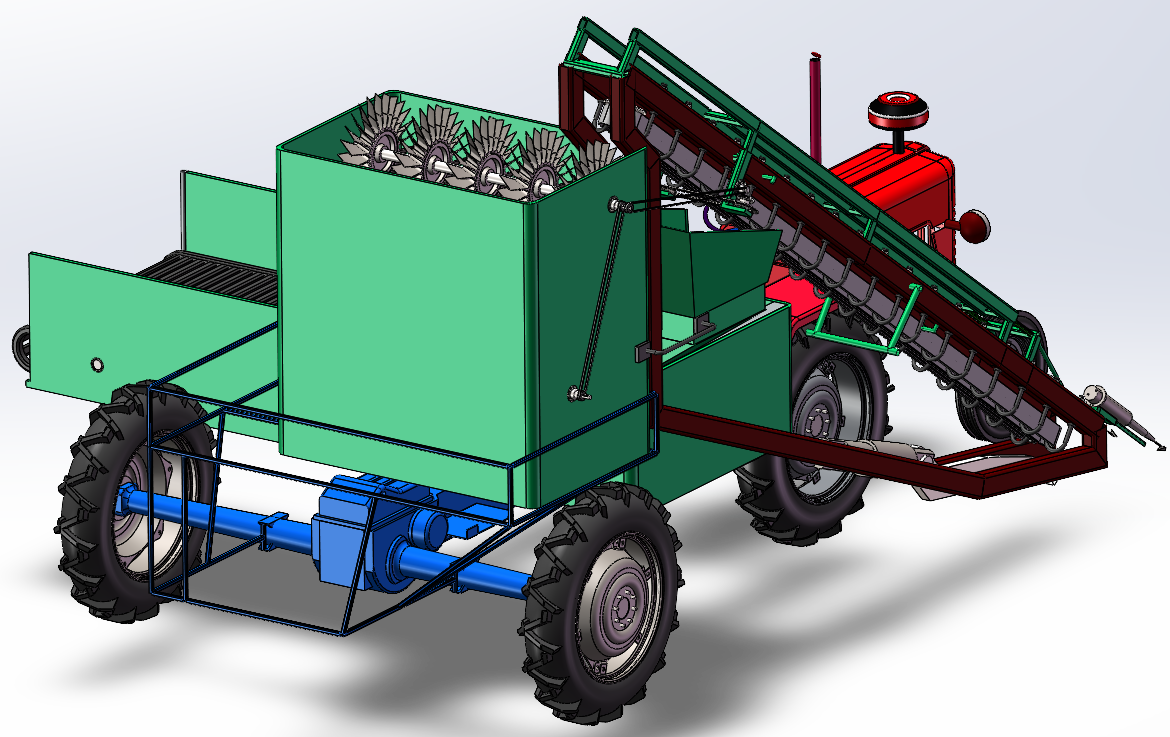 胡萝卜收获机 SolidWorks三维