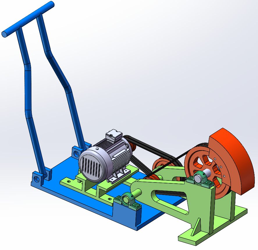 蛙式打夯机 SolidWorks三维