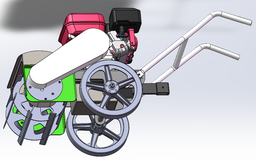 除草机耕耘机 SolidWorks三维