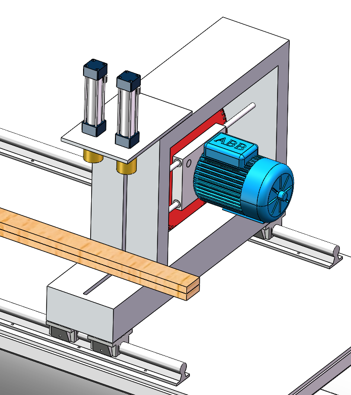 木材自动切割设备 SolidWorks三维