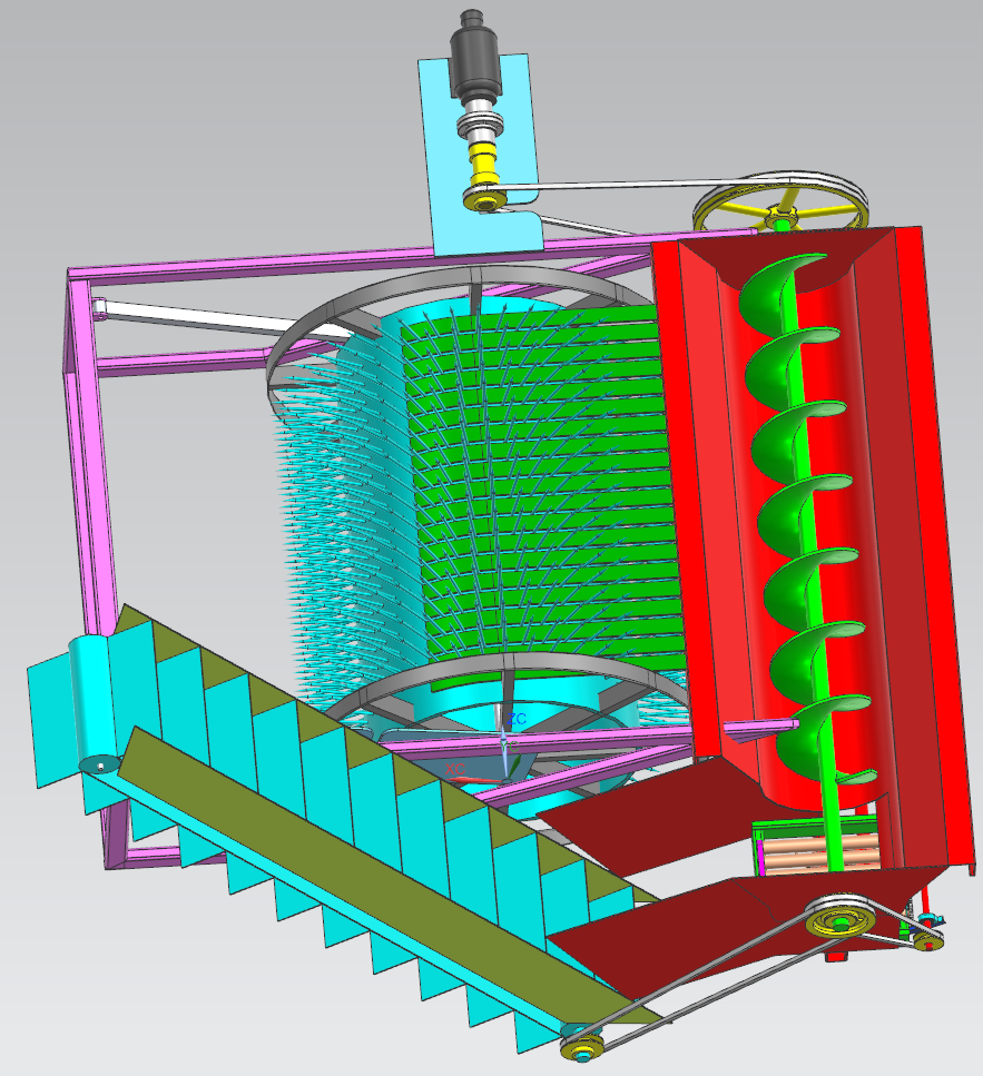 打瓜收获机ug三维
