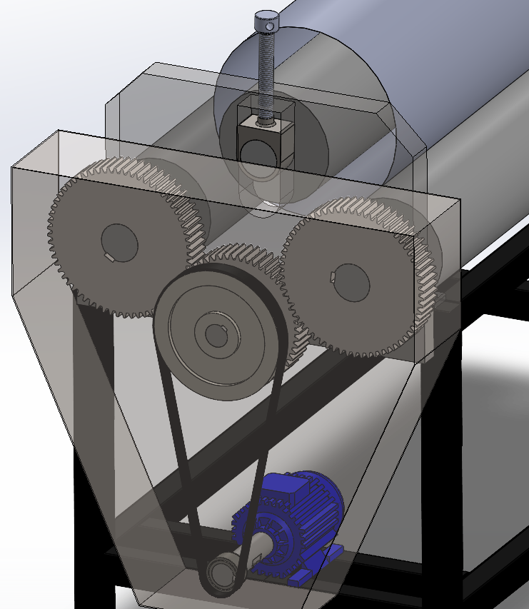 弯辊机SolidWorks三维