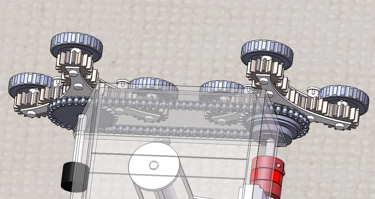 三星轮爬楼车SolidWorks设计