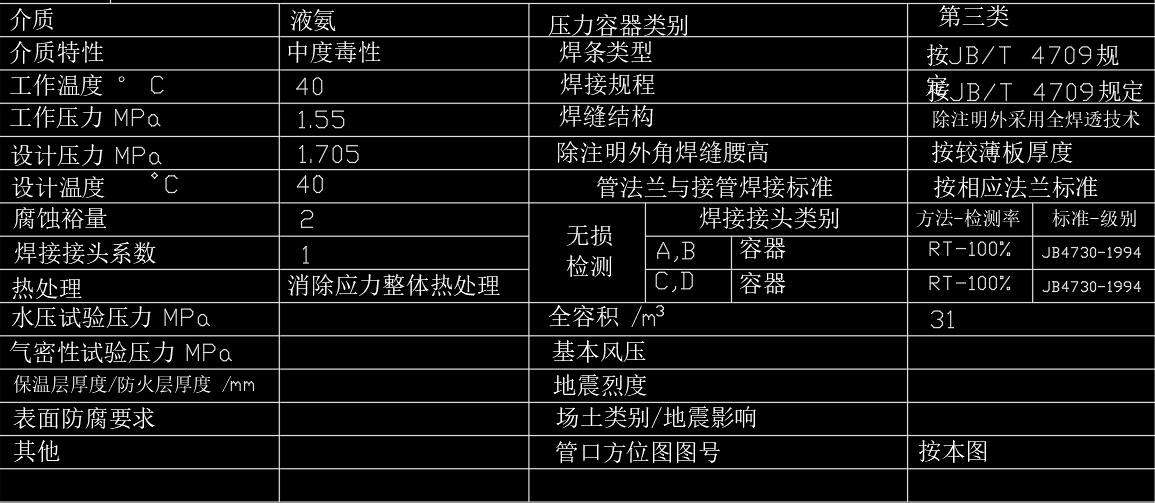 液氨储罐总体详情图