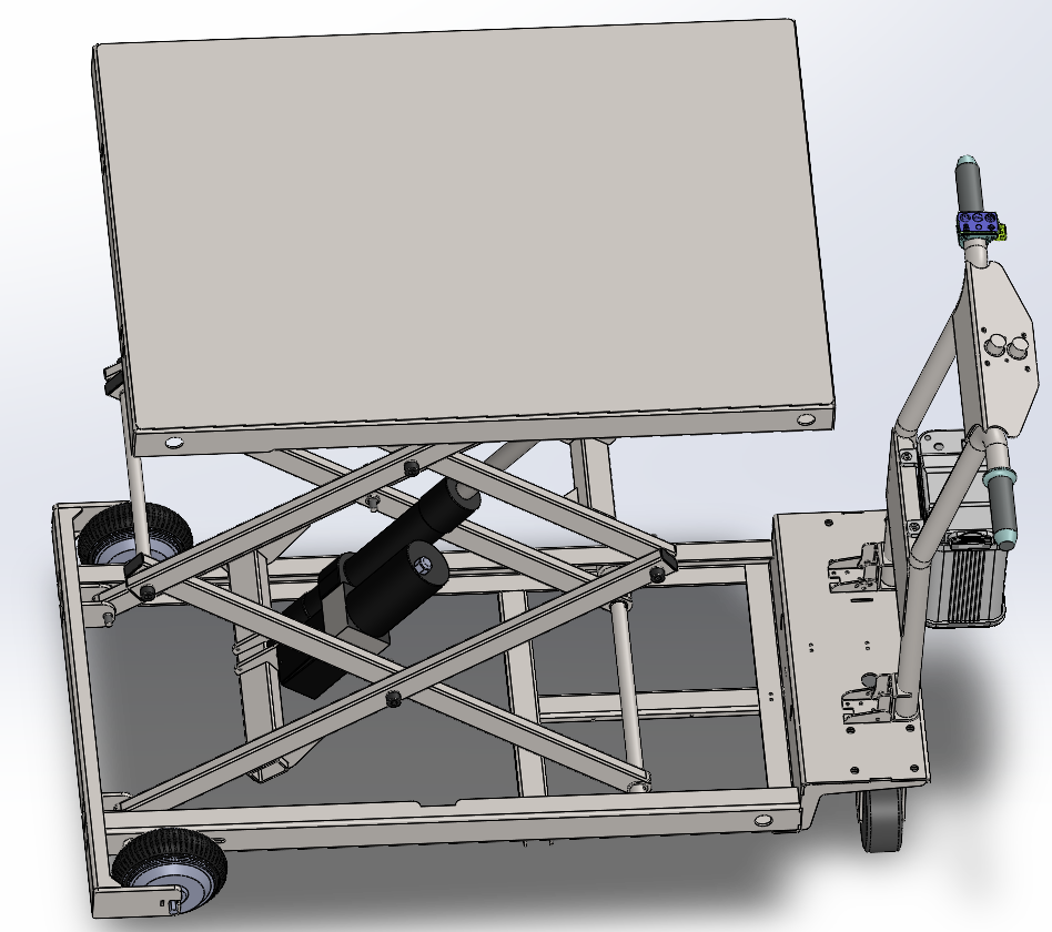 可折叠式剪叉电动升降手推车 SolidWorks