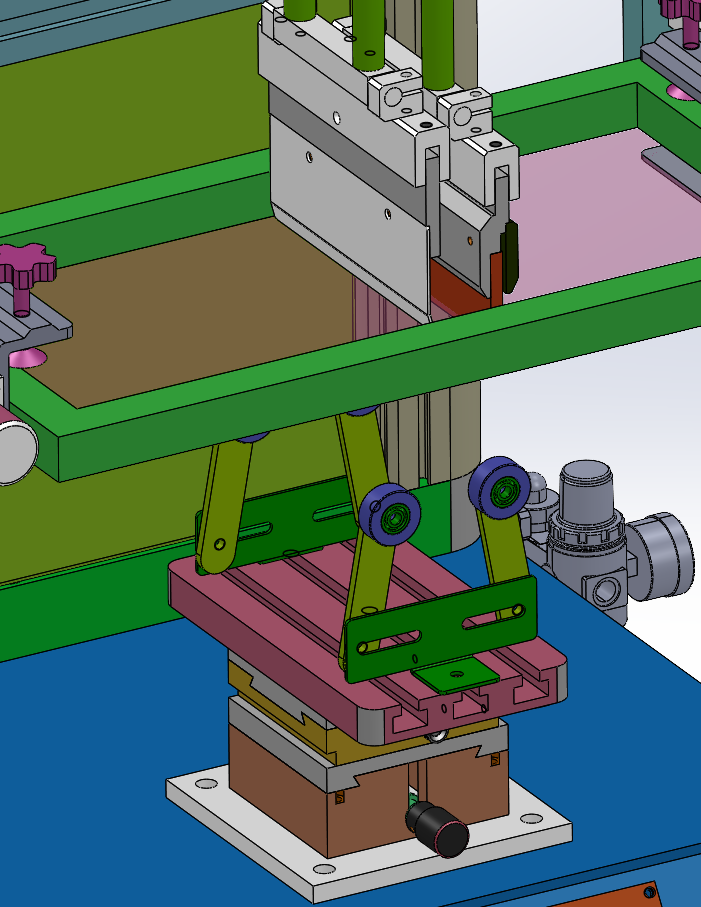 200X200mm小型滚动丝印机 SolidWorks